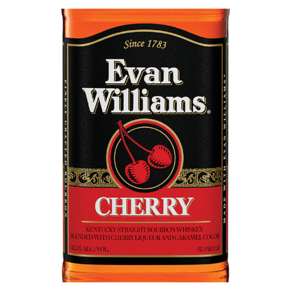 Evan Williams Cherry Whiskey Liqueur 65 - 750ML - Front Label