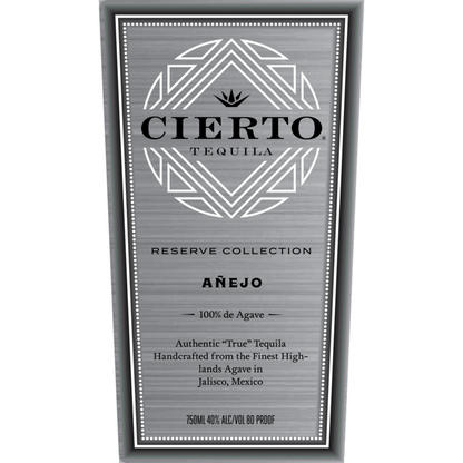 Cierto Tequila Reserve Collection Anejo 80 - 750ML