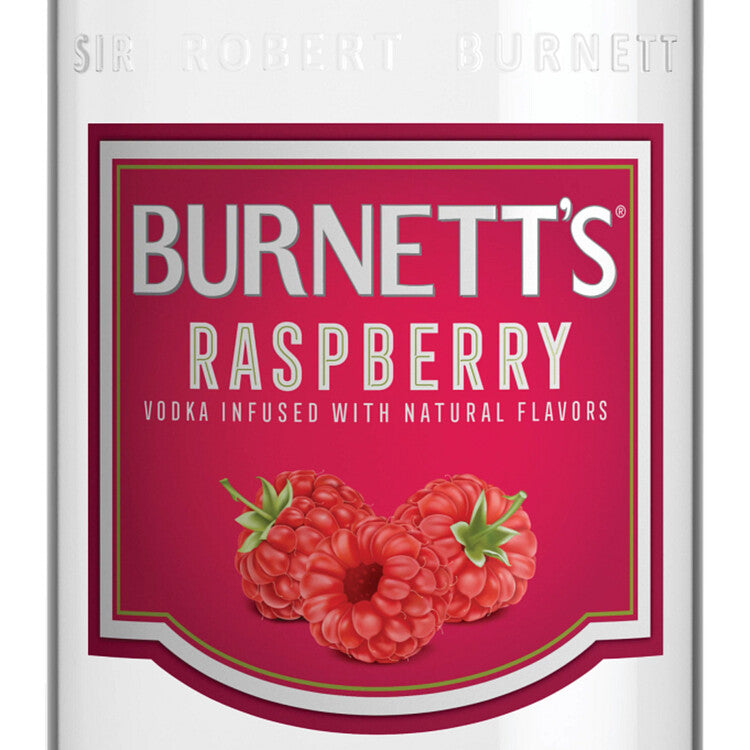 Burnett's Raspberry Flavored Vodka 60 - 1.75L - Front Label