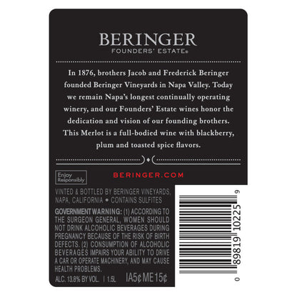 Beringer Founders' Estate Merlot California - 1.5L