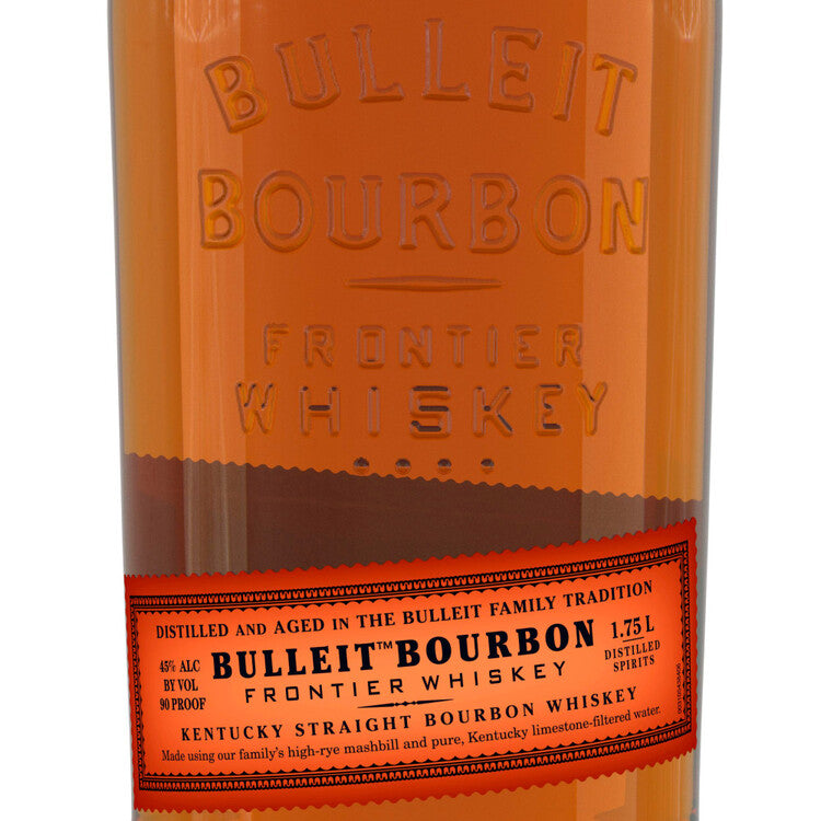 Bulleit Straight Bourbon Frontier Whiskey 6 Yr 90 - 1.75L - Front Label