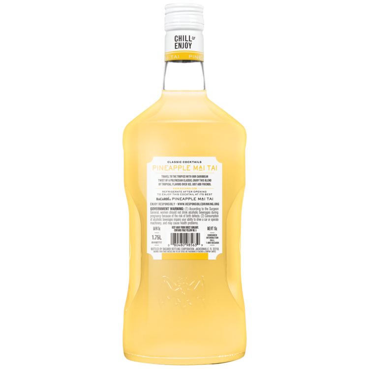 Bacardi Pineapple Mai Tai 25 - 1.75L - Back