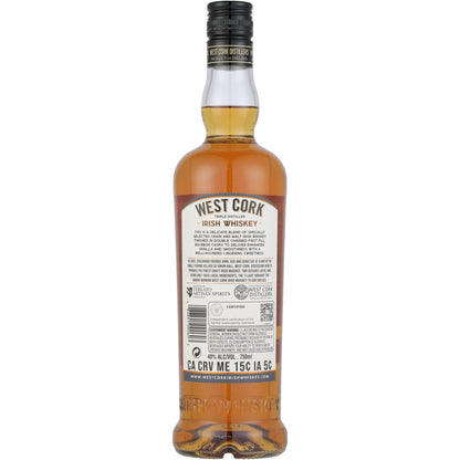West Cork Blended Irish Whiskey Black Cask Finished 80 - 750ML - Back