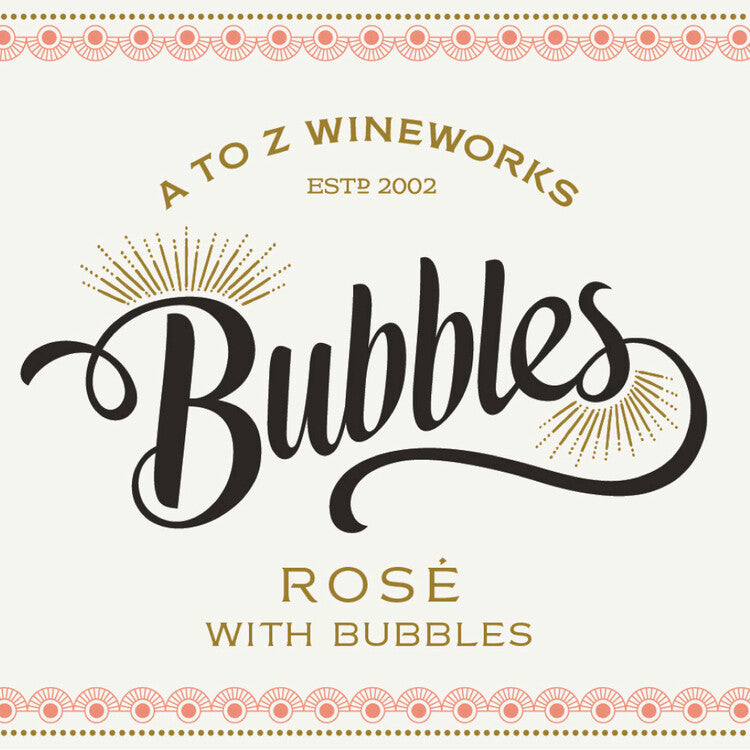 A To Z Wineworks Sparkling Rose Bubbles Oregon - 750ML - Front Label