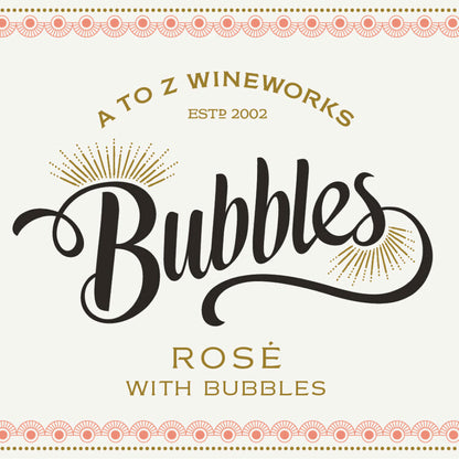 A To Z Wineworks Sparkling Rose Bubbles Oregon - 750ML - Front Label