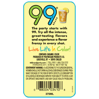 99 Brand Long Island Iced Tea Liqueur 99 - 375ML - Back Label