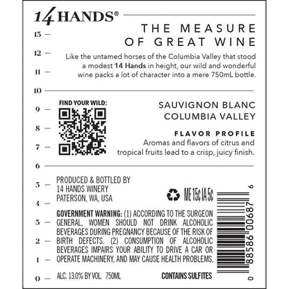 14 Hands Sauvignon Blanc Columbia Valley - 750ML