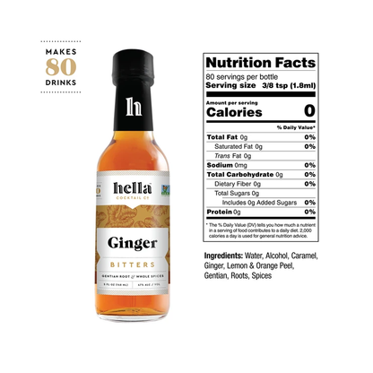 Hella Bitters Bitters Ginger - 5 Z - Back Label