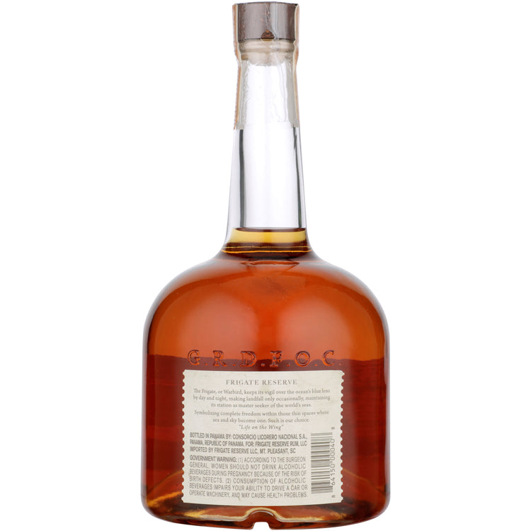 Frigate Reserve Aged Rum 8 Yr 80 - 750ML - Back