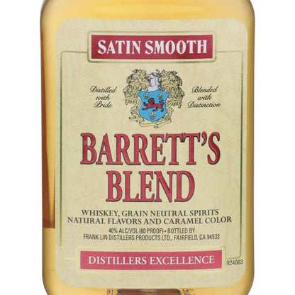 Barrett's Blended American Whiskey 80 - 200ML - Front Label