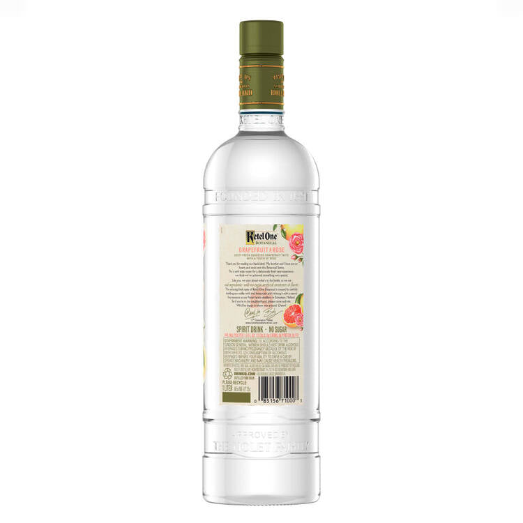 Ketel One Grapefruit & Rose Flavored Vodka Botanical 60 - 1.0L - Back