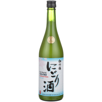 Sho Chiku Bai Junmai Nigori Sake - 750ML - Front