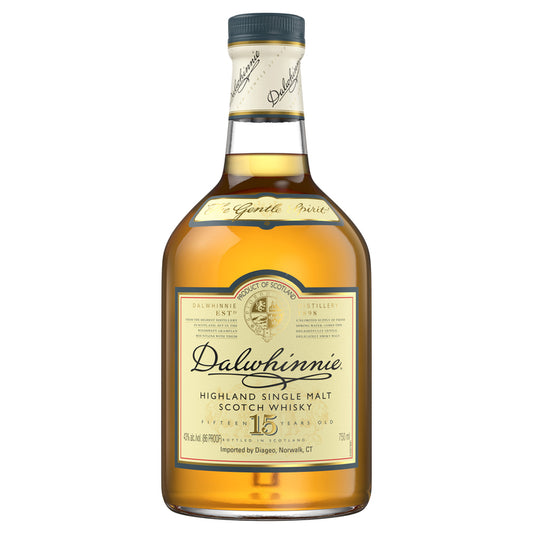 Dalwhinnie Single Malt Scotch 15 Yr 86 - 750ML - Front