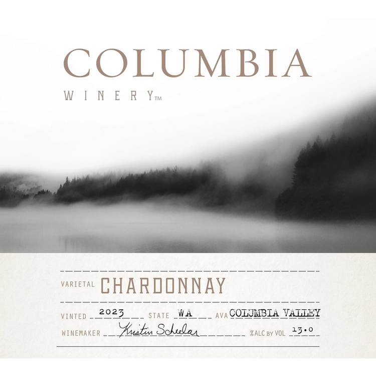 Columbia Winery Chardonnay Columbia Valley - 750ML - Front Label