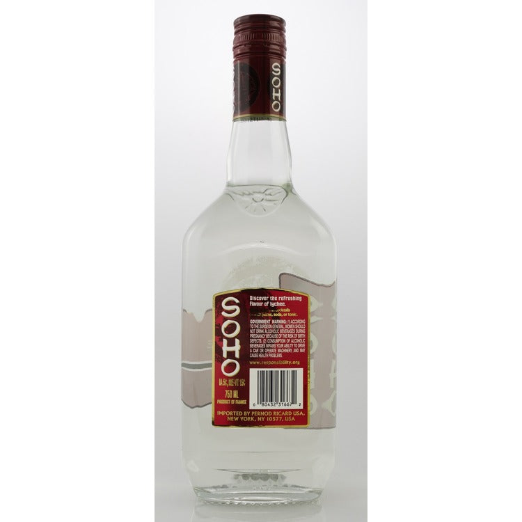 Soho Lychee Liqueur 42 - 750ML - Back