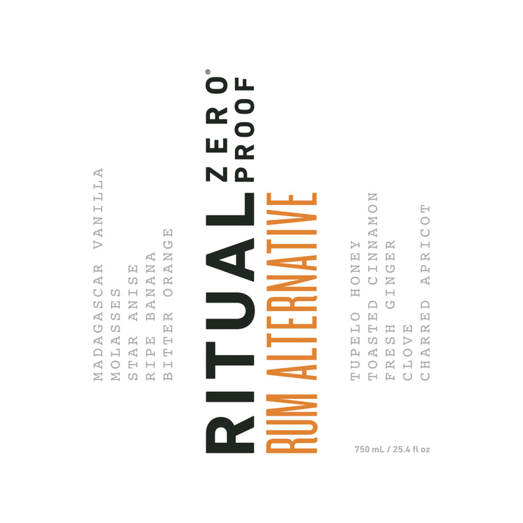 Ritual Zero Proof Rum Alternative Non-Alcoholic Spirit - 750ML - Front Label