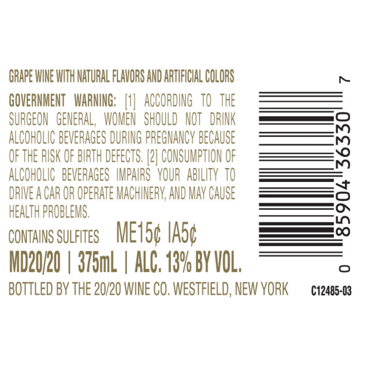 Md 20/20 Electric Melon - 375ML - Back