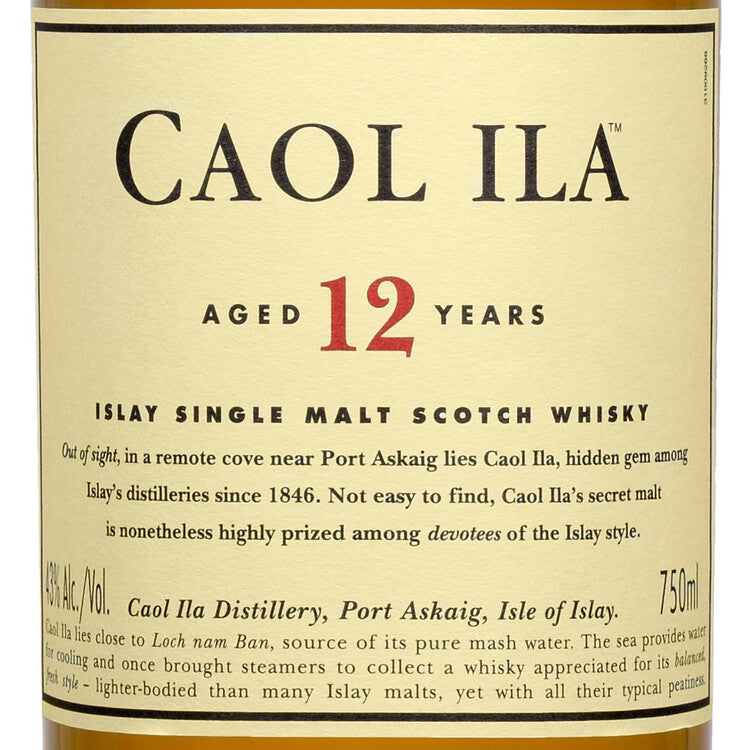 Caol Ila Single Malt Scotch 12 Yr 86 - 750ML - Front Label
