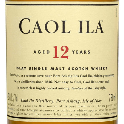 Caol Ila Single Malt Scotch 12 Yr 86 - 750ML - Front Label