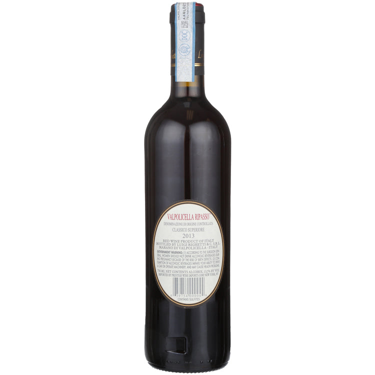 Luigi Righetti Valpolicella Classico Superiore Ripasso Campolieti - 750ML - Back