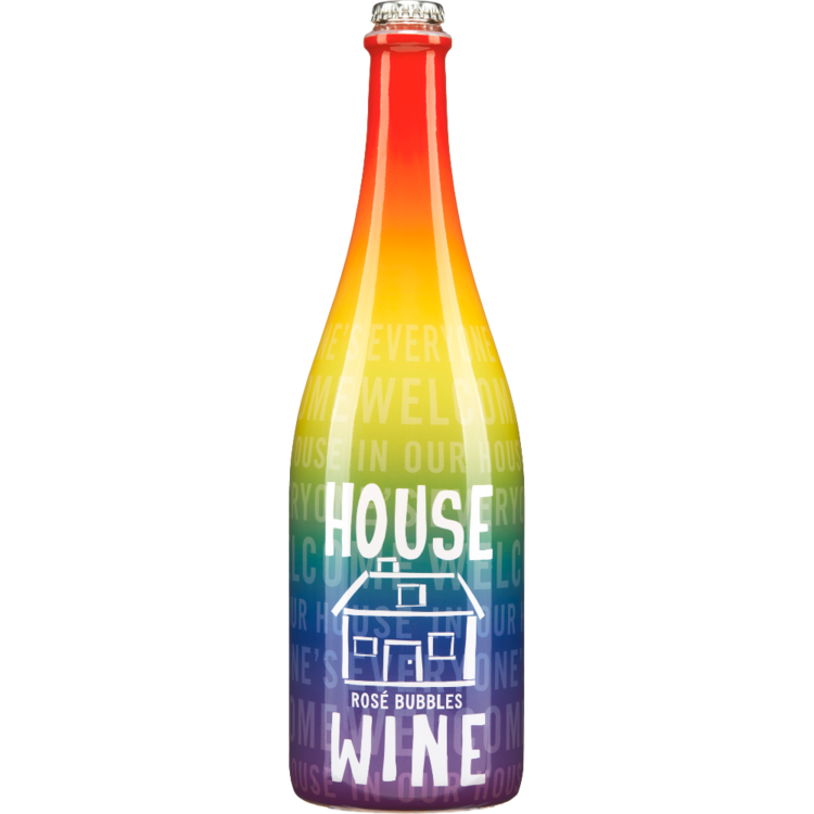 House Wine Rose Bubbles American Rainbow Packaging - 750ML - Front