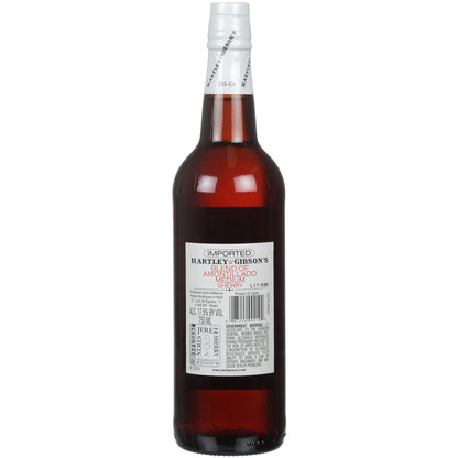 Hartley & Gibson Sherry Amontillado - 750ML - Back