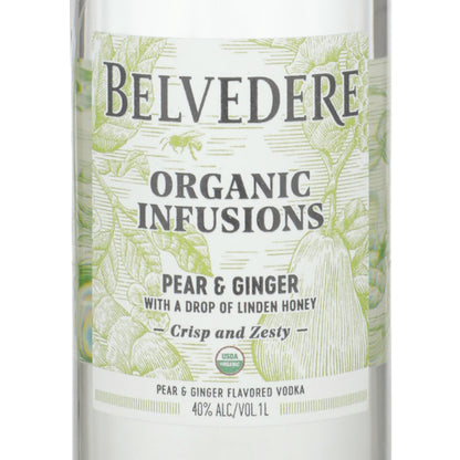 Belvedere Organic Infusions Pear & Ginger Flavored Vodka 80 - 1.0L - Front Label