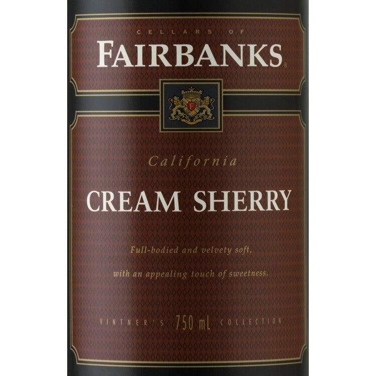 Fairbanks Cream Sherry California - 750ML - Front Label