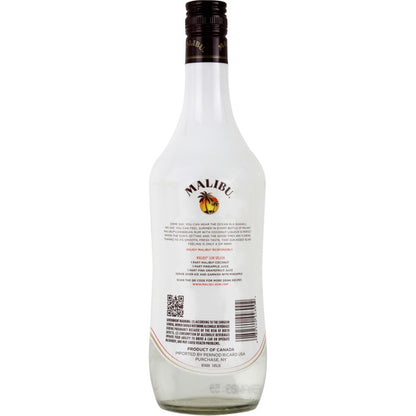 Malibu Coconut Flavored Rum Original 42 - 1.0L - Back