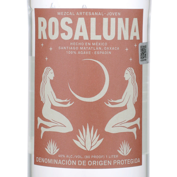 Rosaluna Mezcal Joven Usda Organic 80 - 1.0L - Front Label