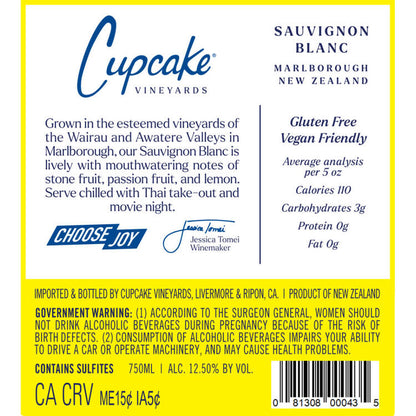Cupcake Vineyards Sauvignon Blanc Marlborough - 750ML - Back
