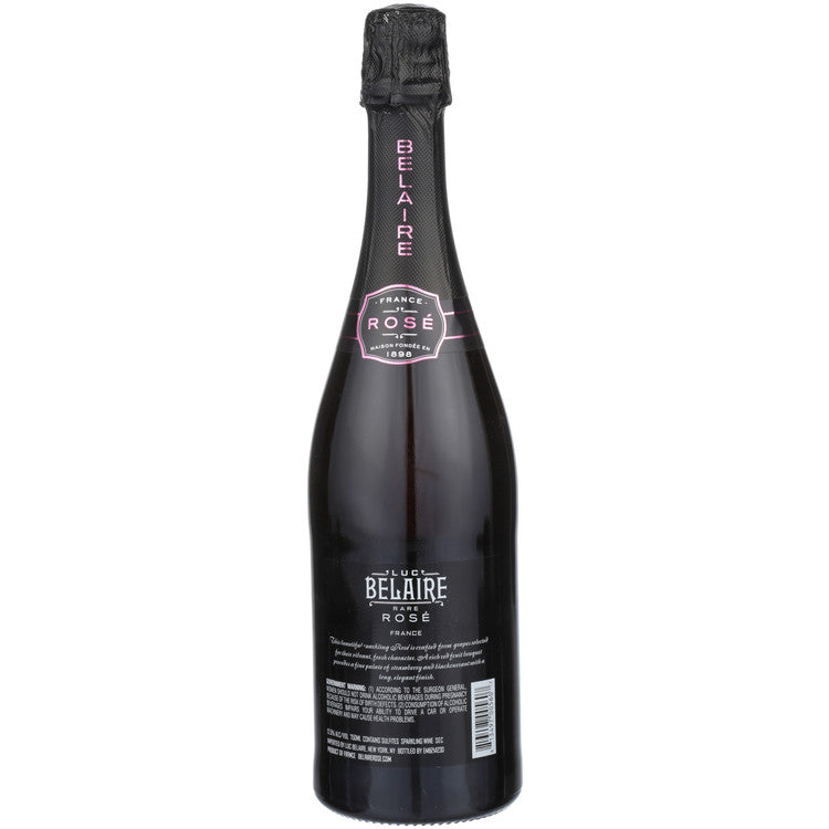 Luc Belaire Rare Rose Sparkling Wine France Fantome Light Up - 750ML - Back