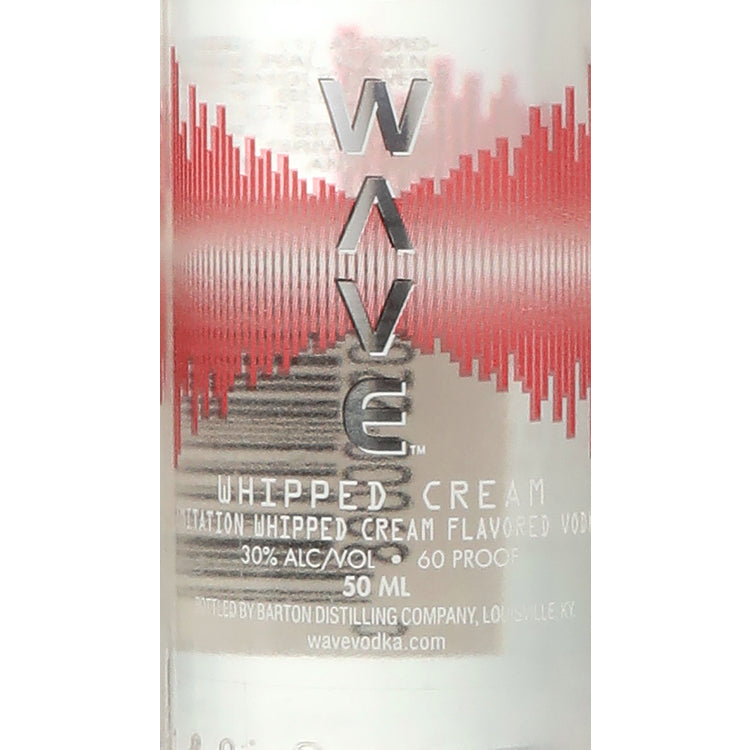 Wave Whipped Cream Flavored Vodka 60 - 50ML - Front Label