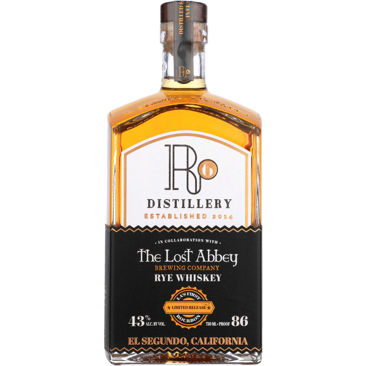 R6 Distillery Rye Whiskey The Lost Abbey Limited Release 86 - 750ML - Front