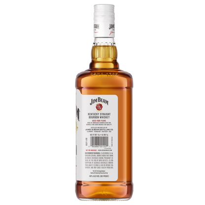 Jim Beam Straight Bourbon White Label 80 - 1.0L - Back