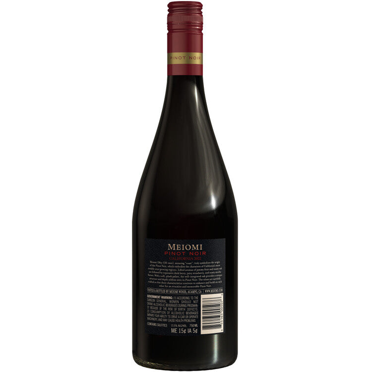 Meiomi Pinot Noir California - 750ML - Back