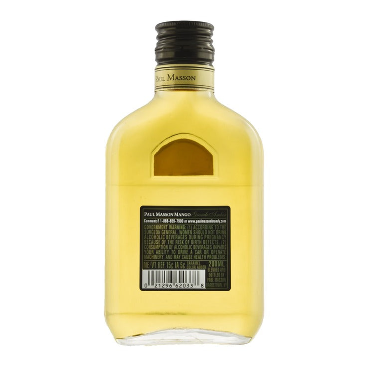 Paul Masson Mango Flavored Brandy Grande Amber 54 - 200ML - Back