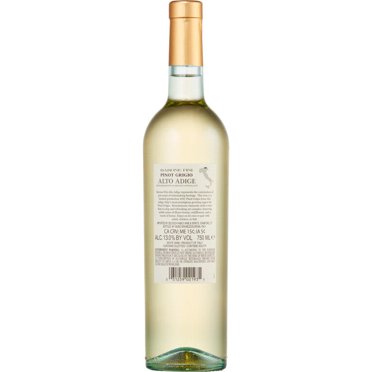 Barone Fini Pinot Grigio Alto Adige - 750ML - Back