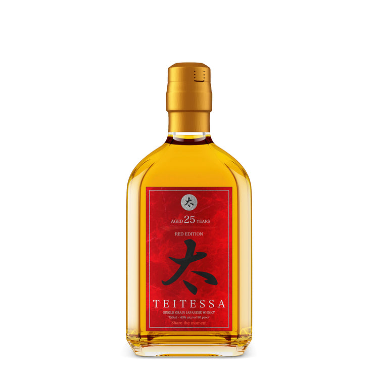 Teitessa Single Grain Japanese Whisky Red Edition 25 Yr 80 - 750ML - Front