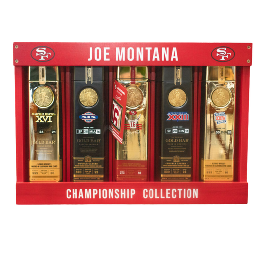 Gold Bar Joe Montana Collection 2 Joe Montana Whiskey 82 & 4 Each Blen - 750ML