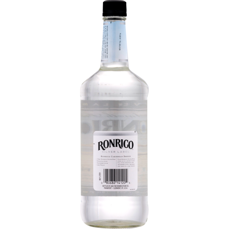 Ronrico Light Rum Silver Label 80 - 1.0L - Back
