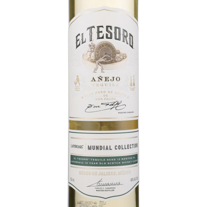 El Tesoro Tequila Anejo Mundial Collection Aged In Laphroaig 10 Year O - 750ML