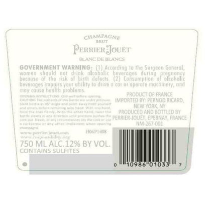 Perrier Jouet Champagne Brut Blanc De Blancs - 750ML - Back Label