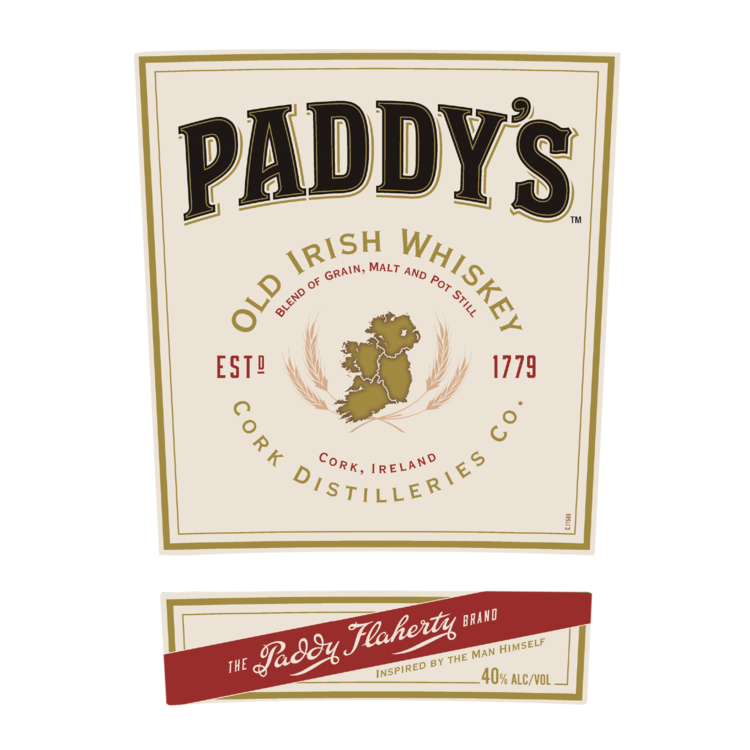 Paddy Blended Irish Whiskey 80 - 1.75L - Front Label