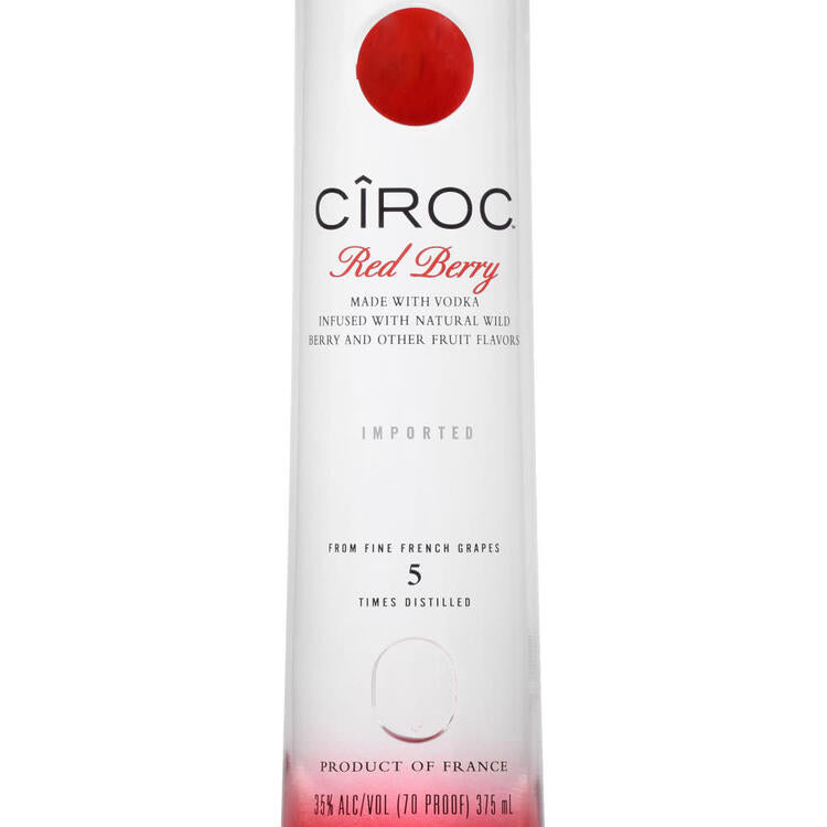 Ciroc Red Berry Flavored Vodka 70 - 375ML - Front Label