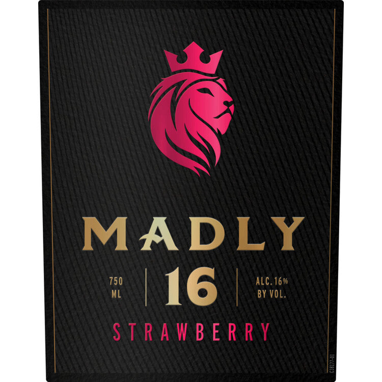 Madly Strawberry Flavored Wine - 750ML - Front Label