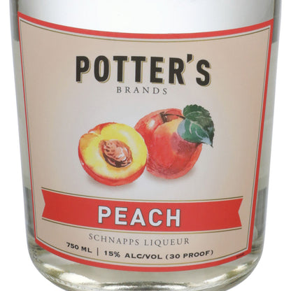 Potter's Peach Schnapps 30 - 750ML - Front Label