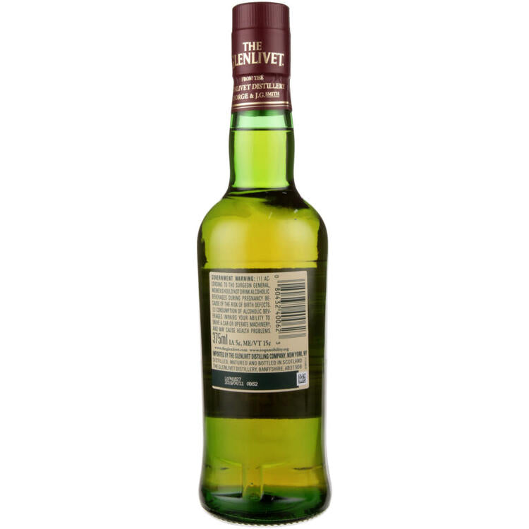 The Glenlivet Single Malt Scotch 12 Yr 80 - 375ML - Back