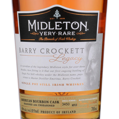 Midleton Single Pot Still Irish Whiskey Barry Crockett Legacy 92 - 700ML