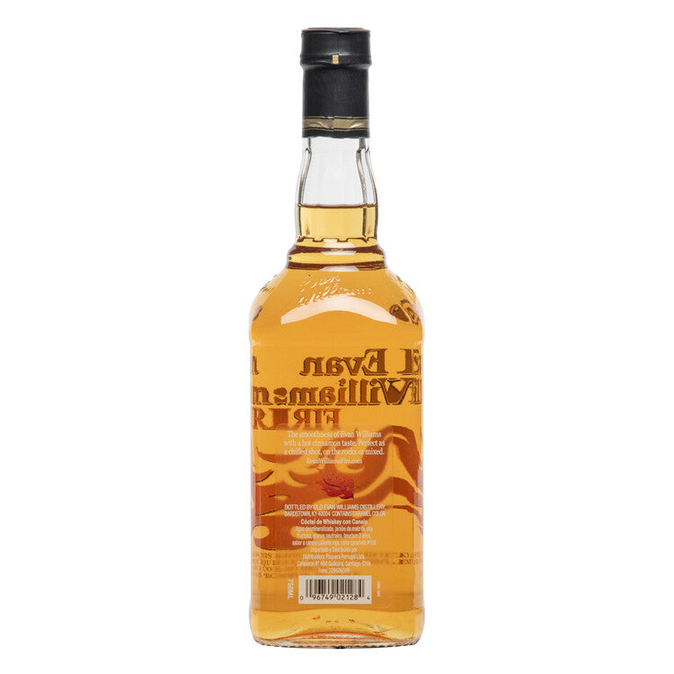 Evan Williams Cinnamon Whiskey Liqueur Fire 65 - 750ML - Back